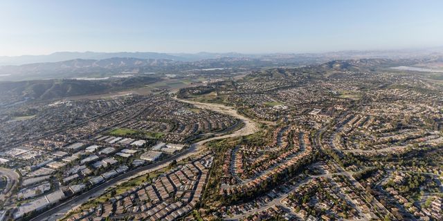 Aerial view of Camarillo, California neighborhoods